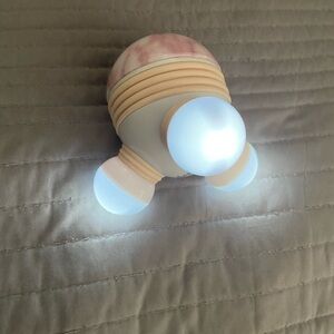 Pink and Cream Massager with LED Lights